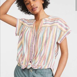 Lou & Grey striped knotted shirt